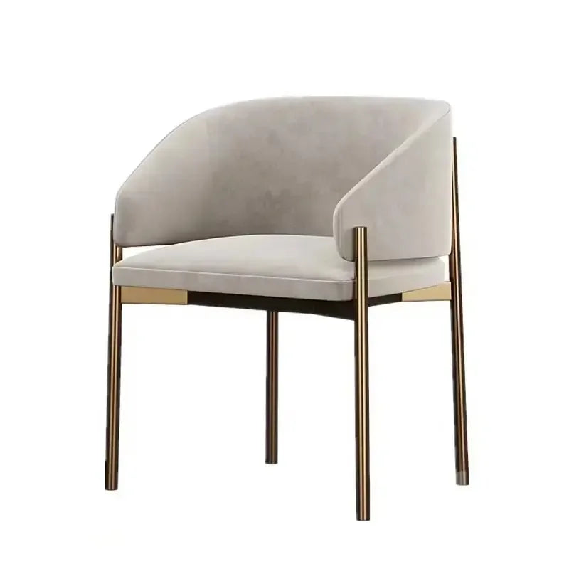 JP Scandinavian Modern Chair Minimalist Designer Stainless Steel Orange Dining Chairs Leather Italian Dine Chair