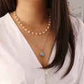 2020 Trendy Female Creative Ins Ladies Clavicle Chain Pearl W Semi-precious Stones Multilayer Necklace