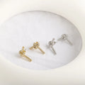 Waterproof Stainless Steel Stud 18 K Gold Plated Bow Bowknot Earring Full Crystal Stone Love Knot Stud Earrings for Women