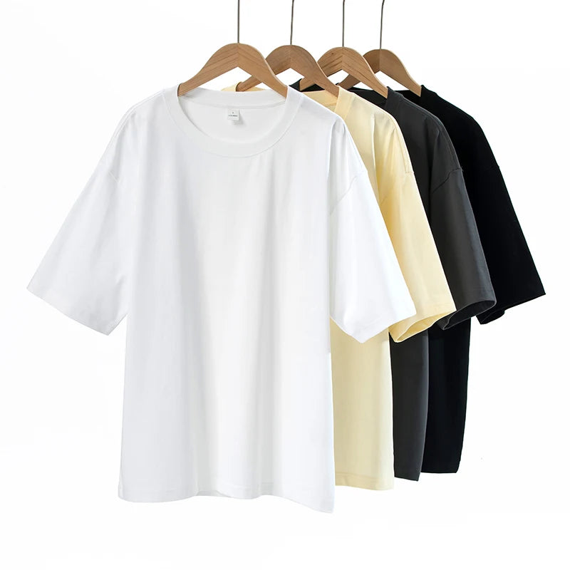 Auplex Cheap Oversize 260gsm Combed Cotton Custom T- Shirt Unisex Brand Quality T-Shirt