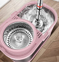 Stainless Steel Spin Dry Mop with 360 Self-Wringer Bucket High Capacity Floor Cleaning System