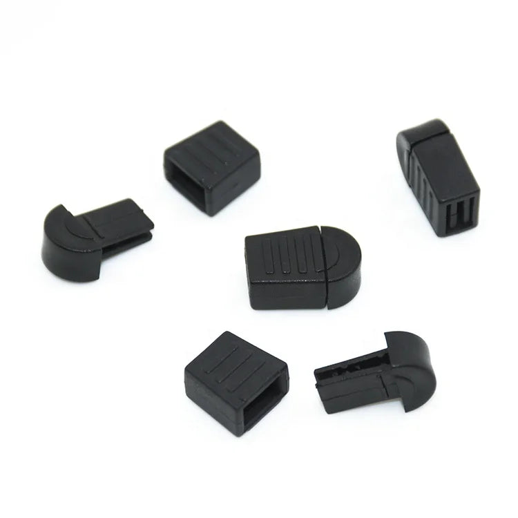 Factory Sale Black POM/ABS Plastic Rope Buckle Zipper Cord End Stopper Cord Lock Clips Nickel-Free Eco-Friendly