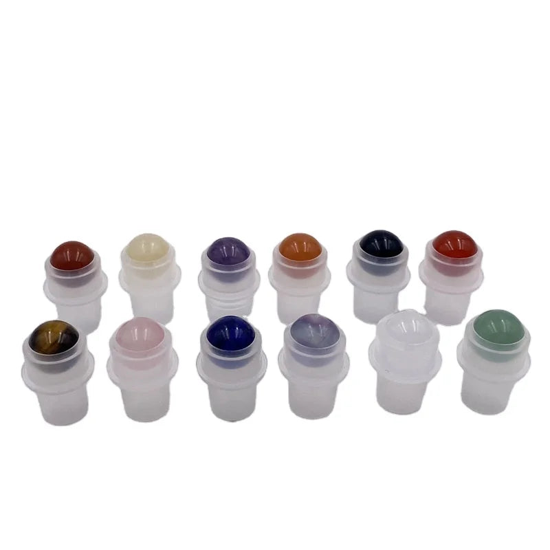 High Quality Crystal Perfume Bottle Gemstone Natural Roller Bottle Holder