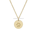 Real Gold Necklace Customized Cute Pets Print Necklace 14k Solid Gold Dog Paw Print Pendant Necklace Find Jewelry