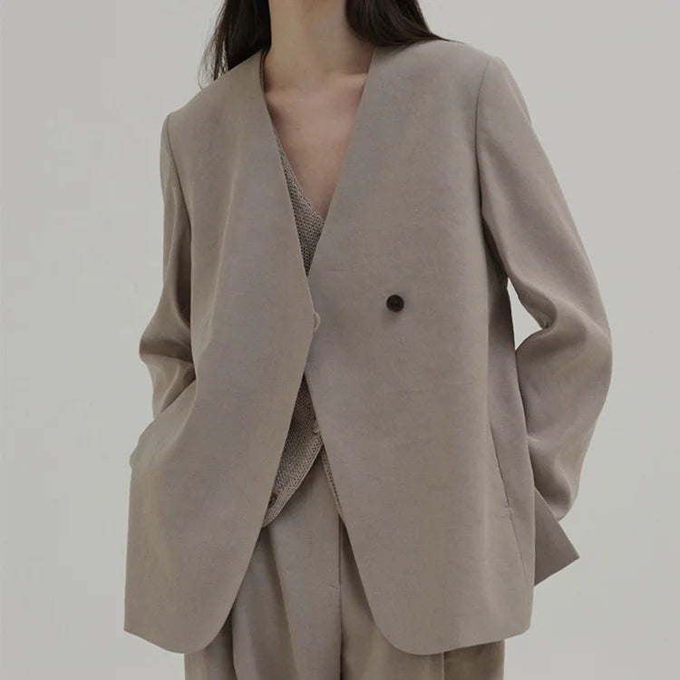 OUDINA Women's Suit Customized Styles Casual Solid Suits Jackets Business Blazers Ladies Women