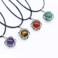 Huiying Fashion Natural Six-pointed Star Designed Chakra Gemstone Carving for Spiritual Crystal Gift Jewelry