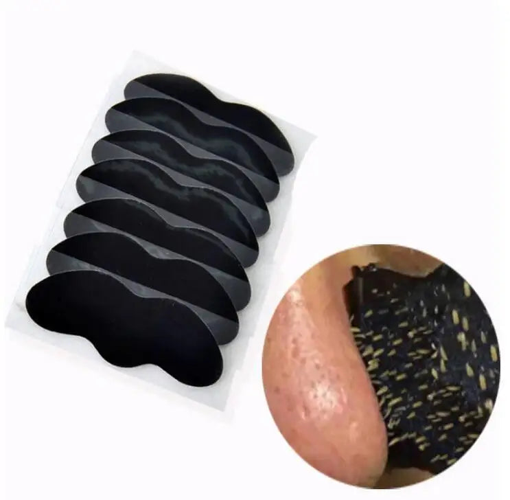 10PCS/bag Bamboo Charcoal Blackhead Removal Mask Peel Nasal Strips Cleansing Pore Nose Black Head Remove Stickers Skin Mask G