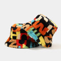 Fashion Winter Fur Fisherman Plush Fluffy Fuzzy Bucket Hat for Adults and Kids
