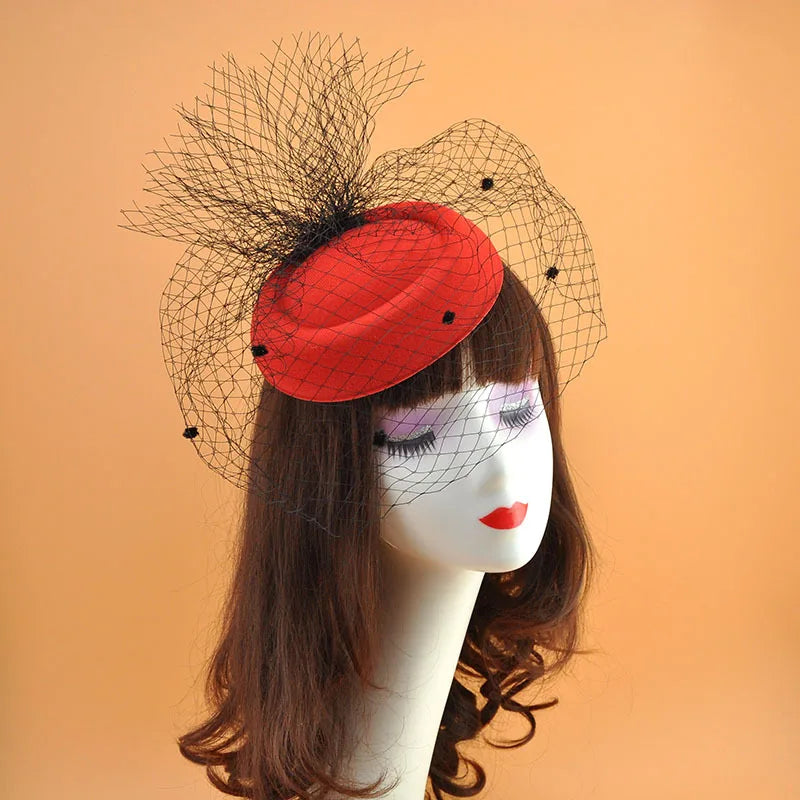 Bridal Veil Hair Accessories Wedding Hat Photo-specific Simulation Flower Head Flower Mesh Head Jewelry