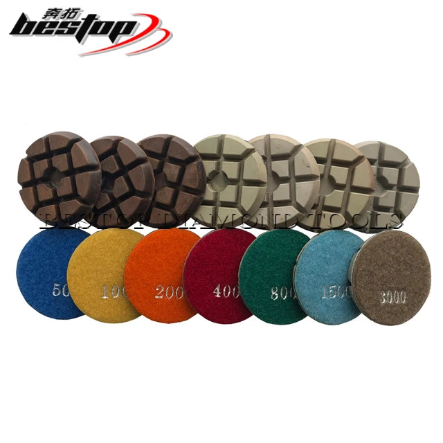3 Inch Diamond Grinding Pad (Resin + Diamond) 50#-3000# Grit OEM for Hard Concrete & Terrazzo Floors