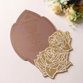 Mirror Floral Customized Gold Foil Printing Acrylic Invitation Menu Birthday Card Acrylic Wedding Invitations