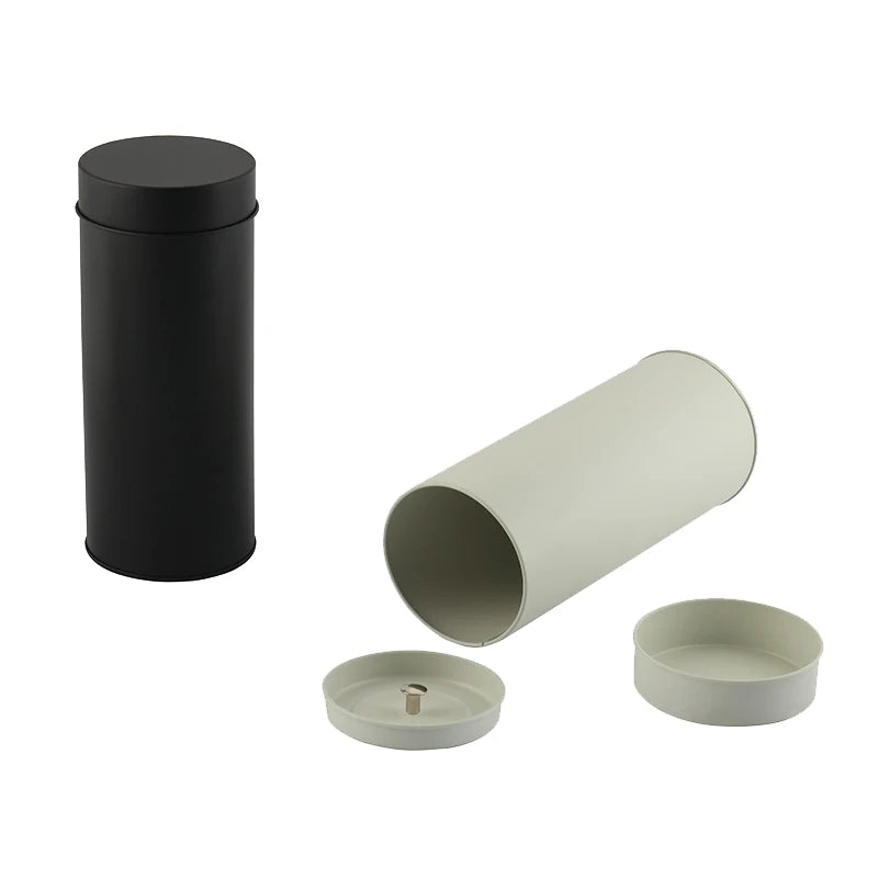 Hot Sale No MOQ Limited 100 g Airtight Tea Storage Tin Can with Double Lids