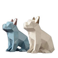 French Bulldog Geometric Shape Silicone Mold Scented Candle Soap Molds