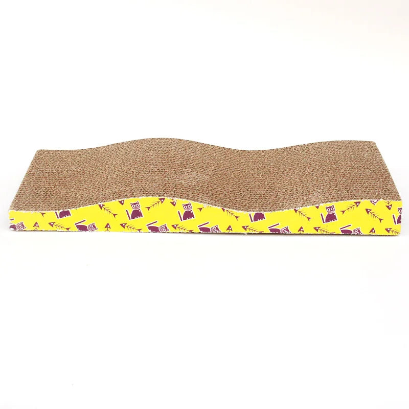 Cat Scratcher Board Basic Wave Shape Corrugated Cardboard & Paper Interactive Toys 45x21x4cm