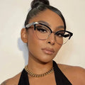 0527 Oversized Cat Eye Optical Anti Blue Eyeglasses New Women Men Classic Vintage Optical Glasses Female Computer Glasses
