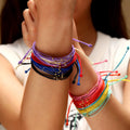 Wholesale Adjustable Woven Friendship Lucky Hand Rope Thread Cord Surf Waterproof Wax String Bracelet