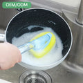 New Arrival Long-Handle Plastic Kitchen Cleaning Dishwashing Brush with Liquid Dispenser Brush