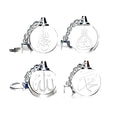 HDW Cheap Wholesale K9 Crystal Islamic Keychain Diy Custom 3D Laser Engraving Led Light Crystal Keychain for Souvenirs