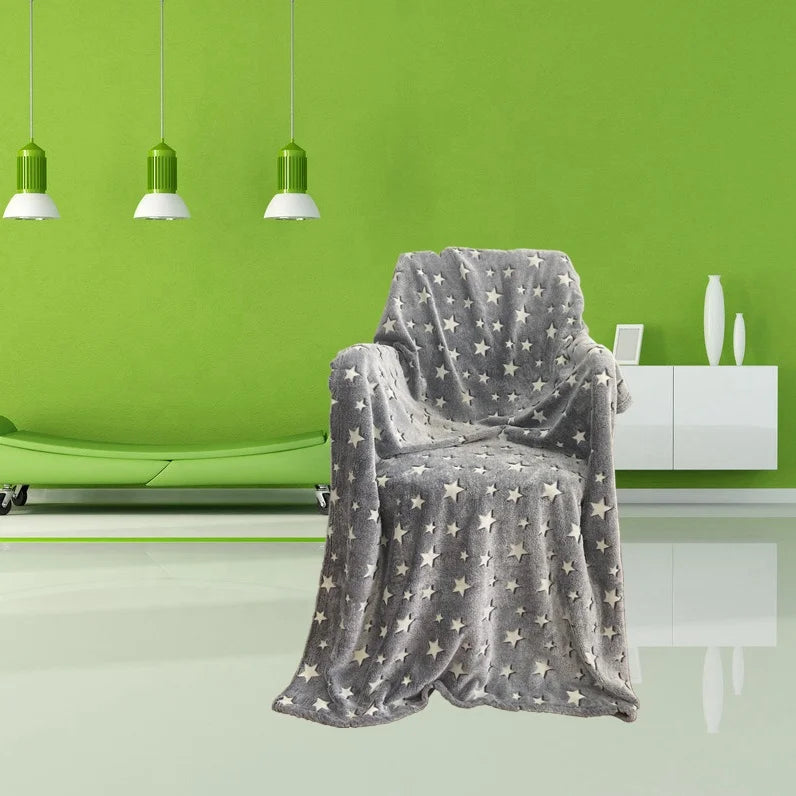 Stars Design  Moonlight Flannel Blankets