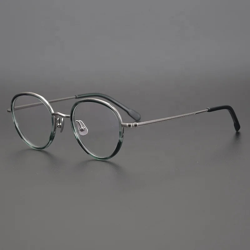 Pure Titanium Glasses Men Customized logo High Quality Crafts Retro Artistic Ultra-light Anti-blue Light Optical Glasses Women
