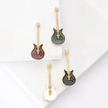 Wholesale Pop Instrument Lapel Pin Metal Alloy Enamel Musical Guitar Brooch Pin