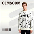 Men's Sweater Jacquard Designers Sweaters Men Crew Neck Cotton Plus Size Pullover Sweaters