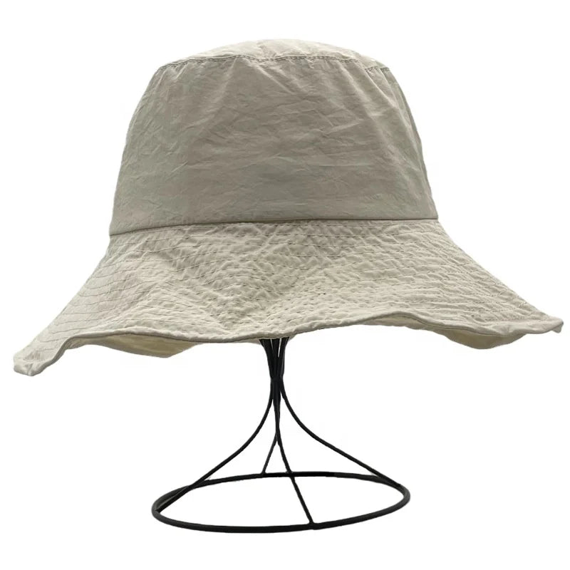 Waterproof Wide Brim Sun Shade Foldable Fisherman Hats Bucket Hats Pockets Cap for Fishing Hiking Camping
