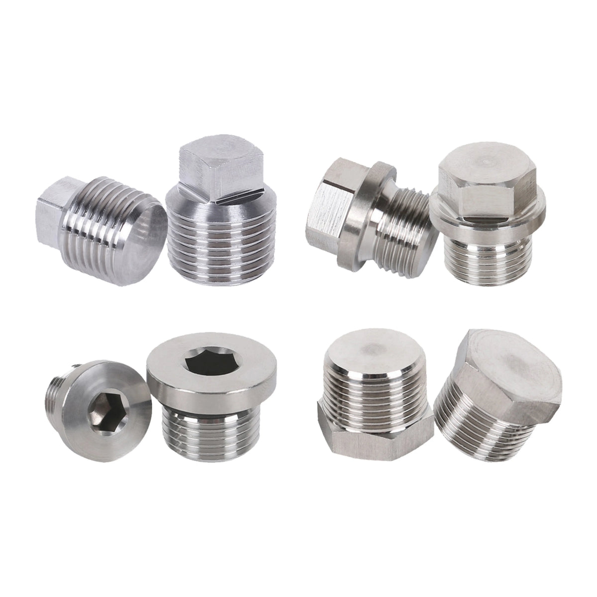 Industrial Magnetic Stainless Steel Nickel Plated M8 Thread Metric Engine Oil & Sump Drain Plug/Bolt for Cars MegaBDM