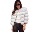 Winter Fashion Faux Fur Mink Coat Elegant Solid Thick Warm Outerwear Fake Fox Fur Jacket Plus Size Coat