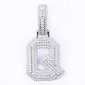 Wholesale Hip Hop Fine Jewelry 925 Sterling Silver Iced Out Moissanite  QUITE  Letter Pendant for Men Jewelry