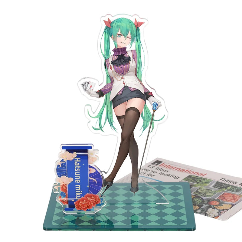 Custom Wholesale Transparent Acrylic Standee Stand up Set Anime Character Miku Acrylic Standee for Promotional Gifts
