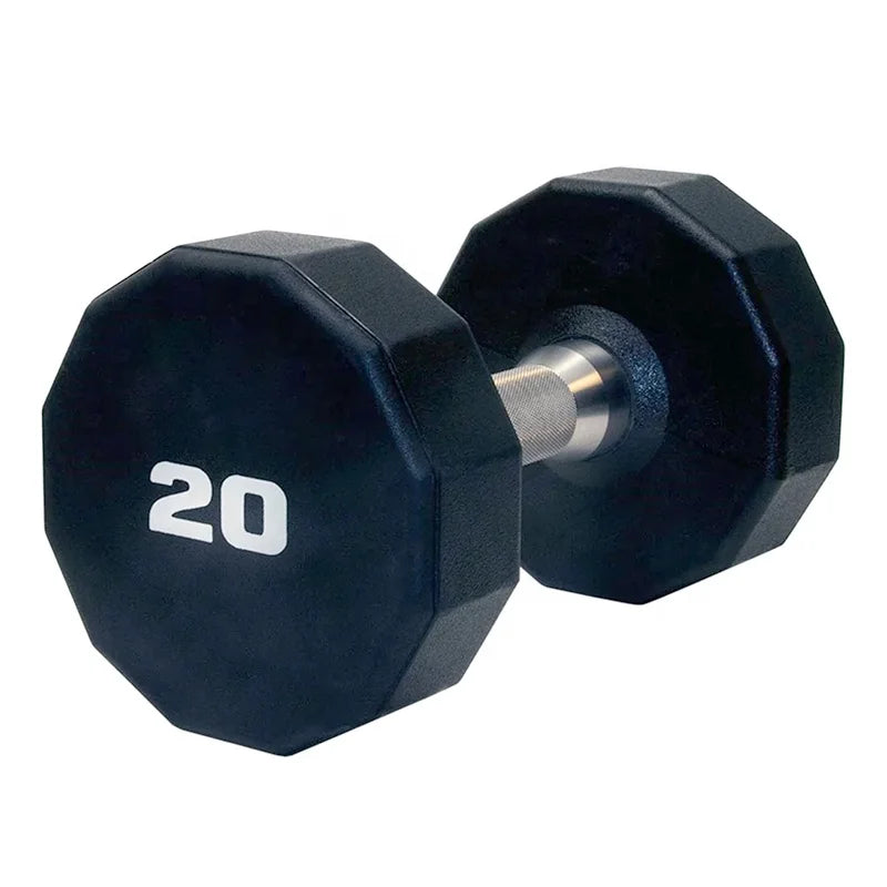 Tellus Fitness Custom Logo 12-Sided Urethane Gym Dumbbells Pair of 2.5 kg to 50 kg Durable CPU Weights Body Function