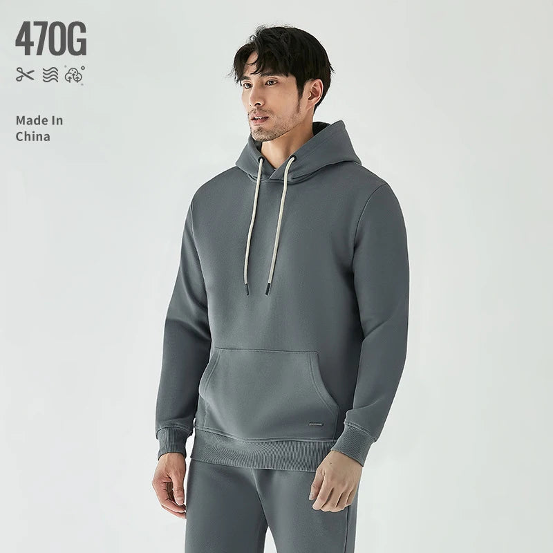 Custom Logo Winter Wholesale 470gsm Thick Hoodie Long Sleeve With Velvet Hoodie Casual Sports Unisex Sweatshirts