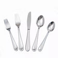 Modern 5Pcs Eco-Friendly Stainless Steel Flatware Set Includes Spoon Fork Tableware for Restaurant Hotel Cafe or Party