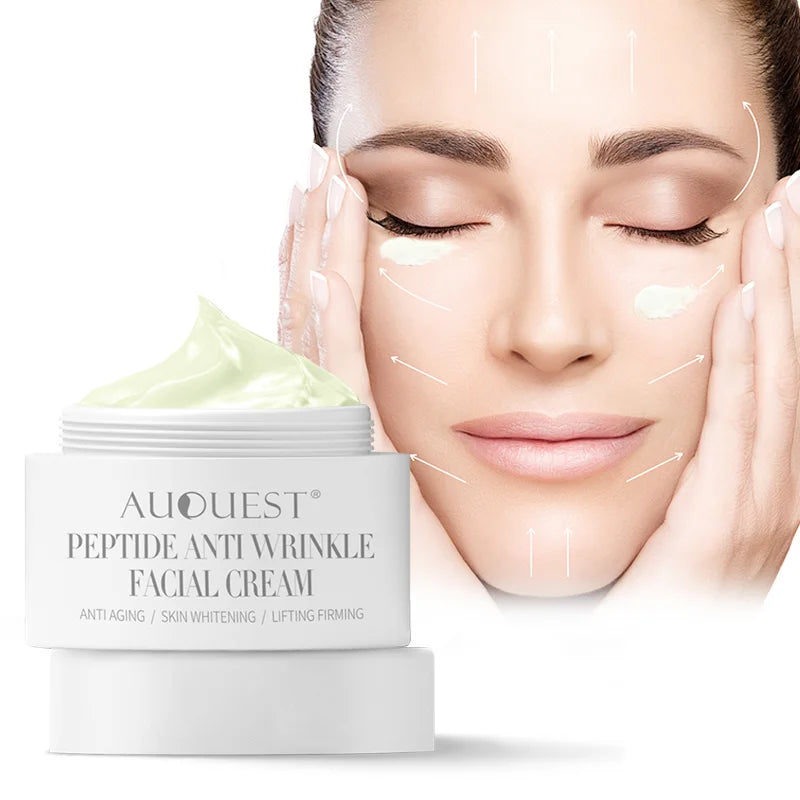 AuQuest Peptide Anti Aging Wrinkle Remove Facial Cream Firming Tighten Moisturizer Skin Care Face Cream