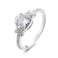 925 New Fashion CZ Ladies Elegant Ring Party Favors Blue Ring Sterling Silver