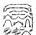 Best Selling Body Solid Stainless Steel Accessory Sets for Gym Workouts Effective Pulley Handle Fitness Equipment Accessories