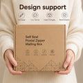 Corrugated Self Seal Postal Zipper Mailing Kraft Mailer Boxes Small Portable Adhesive Tear Strips Shipping Box Matt Lamination