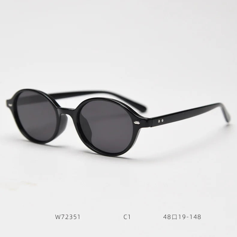 Korean Style Retro Sun Glasses for Women TR90 Frame Polygon Polarized Sunglasses Uv400 Male Green Brown 2024 Summer