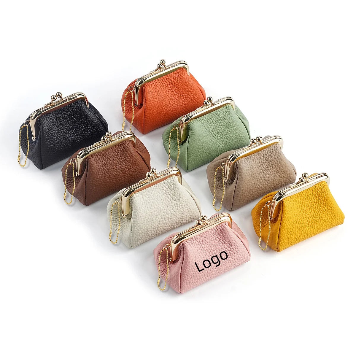 Factory Genuine Leather Mini Female Fashion Change Wallets Pouch Coin Purse