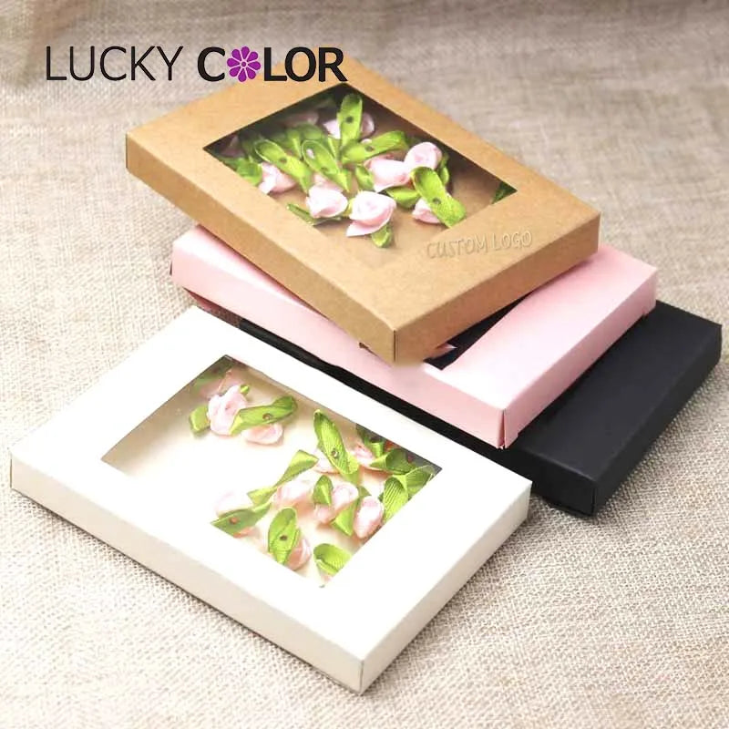 Customized Luxury Paper Gift Boxes Corrugated Board Folders with Window Fashionable Handbag Packaging for Shippable Luxury Items