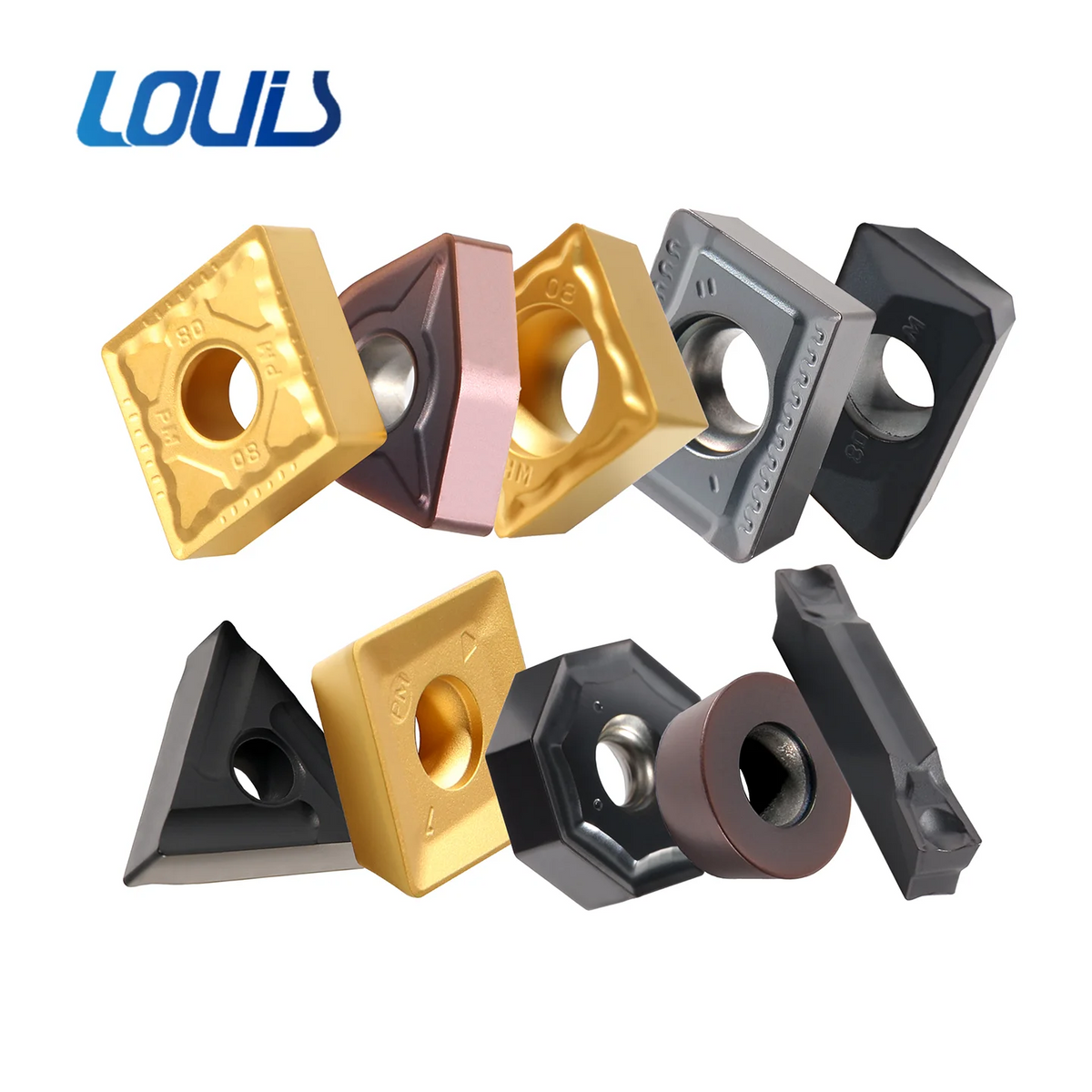 Replace ZCC-CT Alloy Inserts CVD LOUIS Brand High Hardness Superhard Inserts for Manual/CNC Lathe TNMG/WNMG/XSEQ/MPHT Models