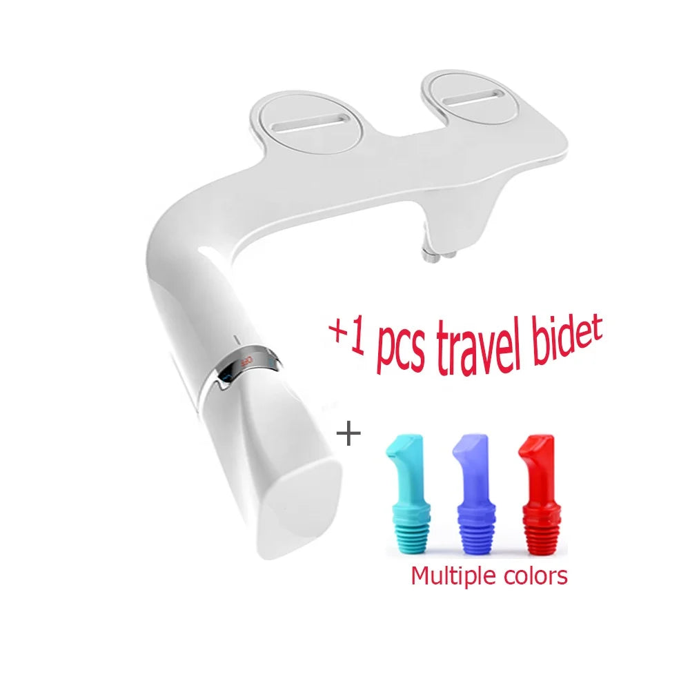Customized ABS Cold Water Bidet Kit Fresh Sprayer Adjustable Water Pressure Dual Retractable Nozzles Floor Mounted Modern Hotel