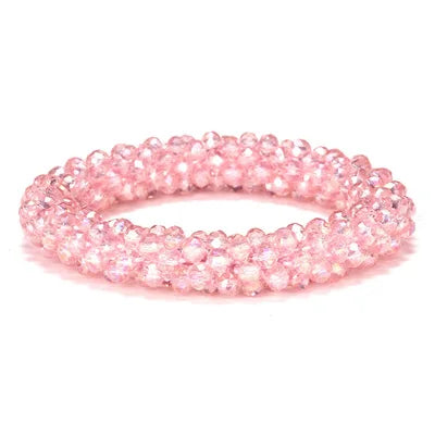 Wholesale Fashion Handmade Solid Color Glass Beads Jewelry Crystal Bracelet