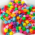 Handmade Deep-colorful Five-Pointed Star Beads Large Hole Acrylic & Plastic Lucite for DIY Bracelets Hair Accessories
