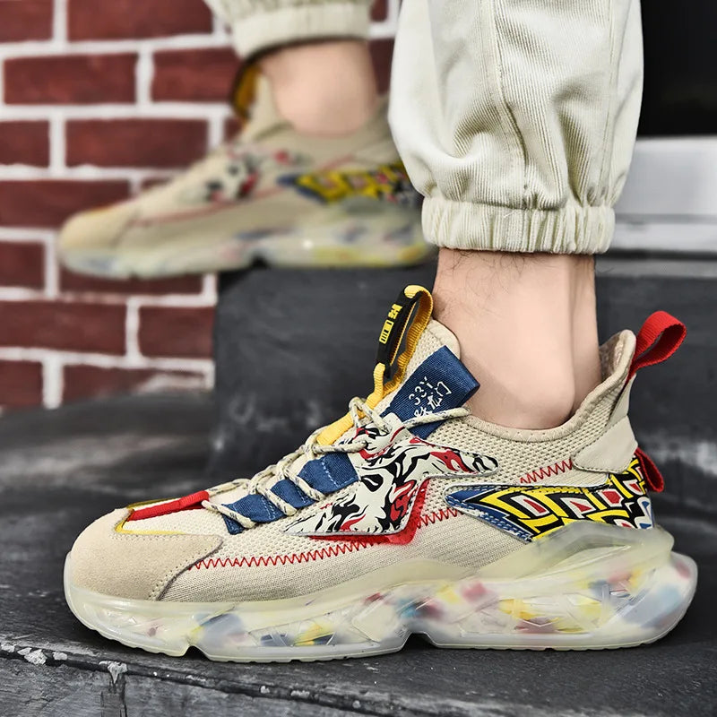 Fashion Hot Sale Street New Designing All Match Thicker Bottom Running Sneakers Casual Men Sport Shoes