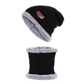 Wholesale Mens and Womens Winter Outdoor Sports Warm Fleece Lined Slouch Knit Ski Beanie Hat and Neck Scarf Set
