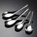 Food Grade Classic Metal Soup Scoop 304 Stainless Steel Eating Dinner Silver Flat Spoon