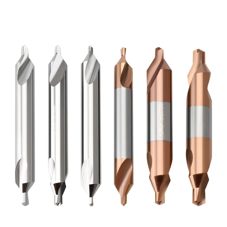 Custom Nisun Tools Center Drill Bit Cemented Carbide HRC70 2 Flutes Solid/Internal Cooling CNC Compatible Metal Drilling DC