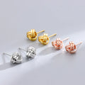 Unique 925 Sterling Silver Hollow Round Ball Stud Earring Gold Vine Round Ball Earrings for Women Girlfriend